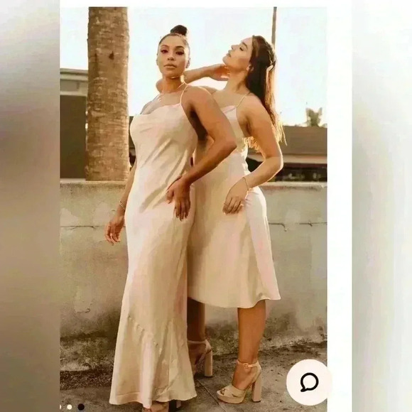 Show me your mumu- Tuscany Slip On Maxi Dress Satin Sz Large - Picture 1 of 11